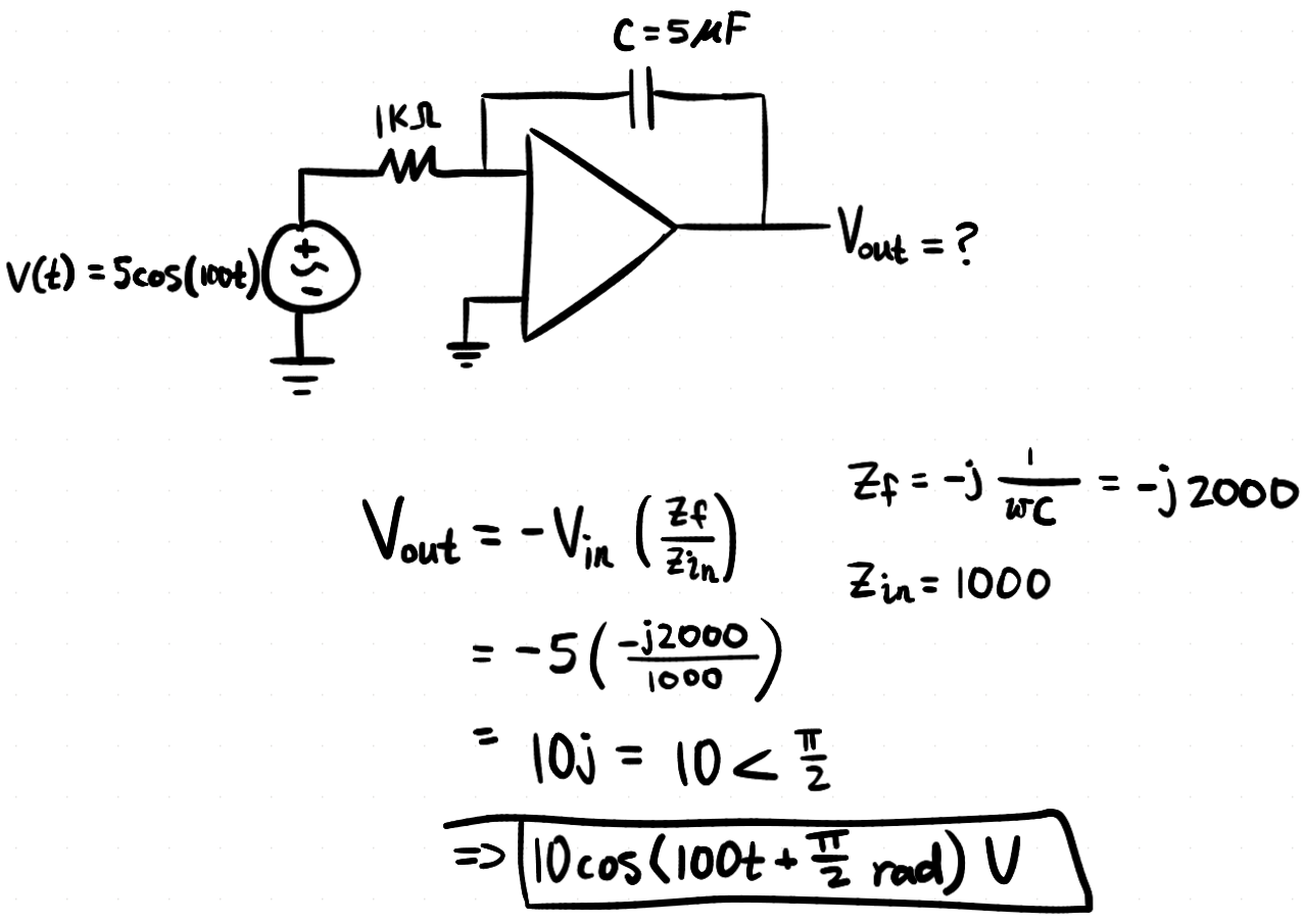 inverting op amplifier worked out example